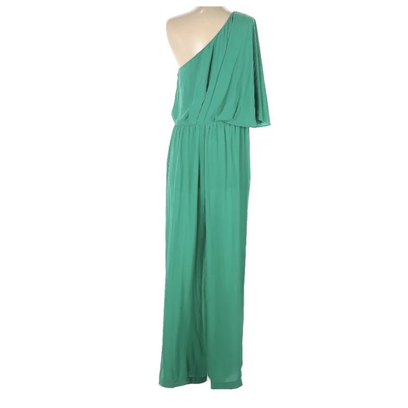 BCBG MaxAzria One Shoulder Wide Leg Jumpsuit - Picture 5 of 11